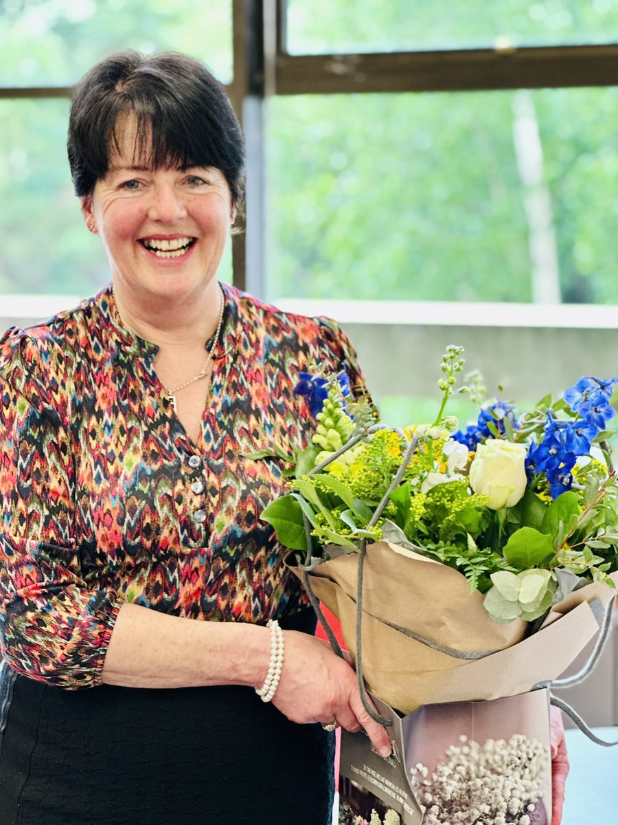 After 42 years in @ucddublin our beloved Iris Burke is retiring as Director of the @ucdagfood Programme Office. We can’t thank her enough for all she has contributed to the school & to UCD over the years. Wishing Iris the very best on her next adventure 💙