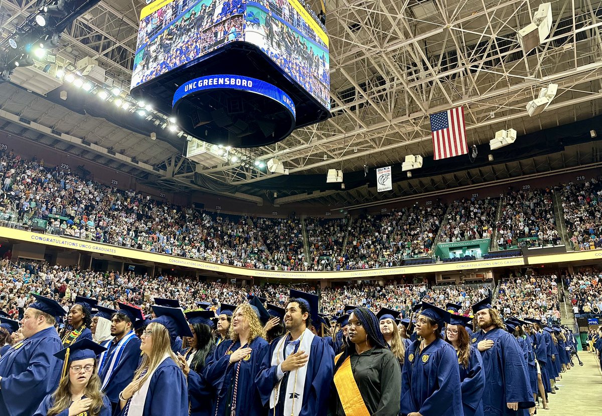 Our Commencement ceremony is underway! Only a few more hours until these Spartans are #UNCGAlumni. 

#UNCGGrad #UNCGWay
