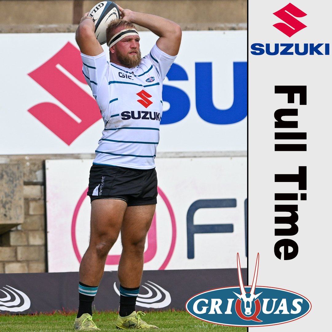 🔵 Full Time

Suzuki Griquas 31 - 26 Pumas

Points scored in second half :

Try. Lubabalo Dobela
Conv. George Whitehead

Try. Pumas
Conv.

Pen. Try. Griquas

Try. Cameron Hufke
Conv. George Whitehead

#letsplayrugby #sacup #suzukigriquas #experiencenortherncape #somuchmoretofeel