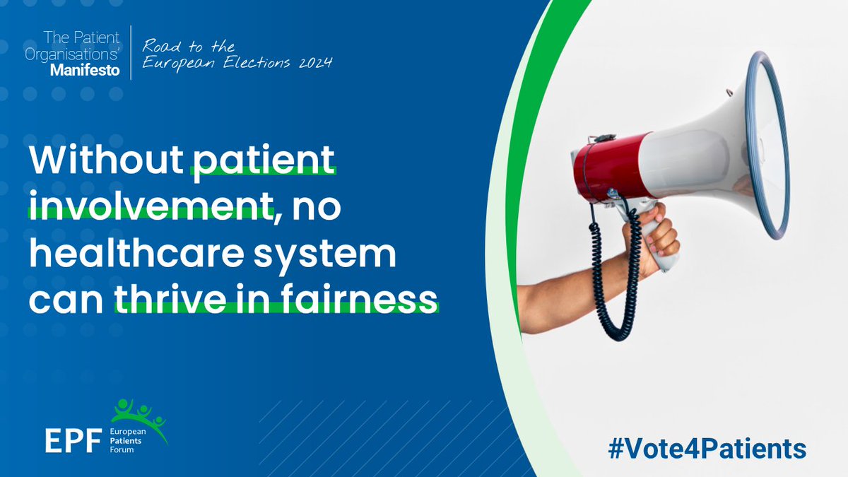No healthcare system can develop in fairness without patient organisations. Policymakers must ensure patient organisations have access to stable, long-term funding for their daily activities! 👉Sign our petition: bit.ly/3uyqDo4 #Vote4Patients #2024EuropeanElections