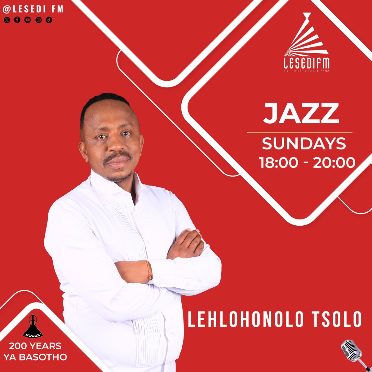 #Jazz le Lehlohonolo Tsolo. 📱:0832840008 📞:0860003084 🌐: bit.ly/3JmKYxO Mamela Radio! #200YearsYaBasotho