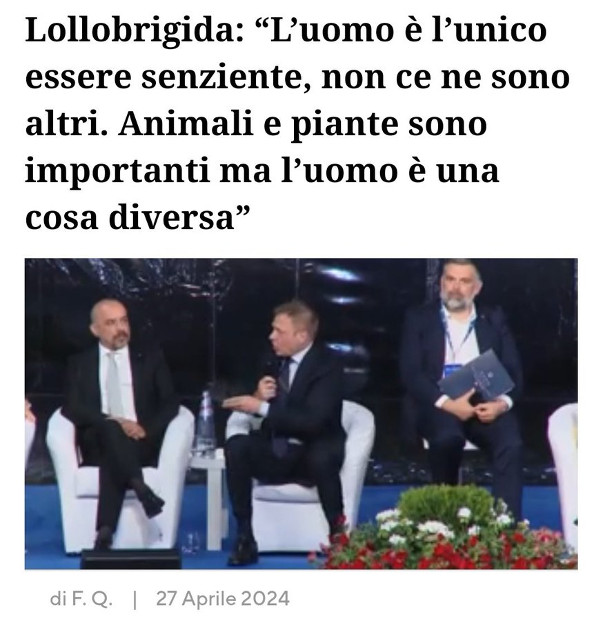 @HuffPostItalia Cosa ti aspetti da un energumeno che sostiene che il mio gatto e il mio cane non sono esseri senzienti e che ha votato contro la diminuzione di pesticidi nei prodotti agricoli a favore della chimica delle big farmaceutiche.