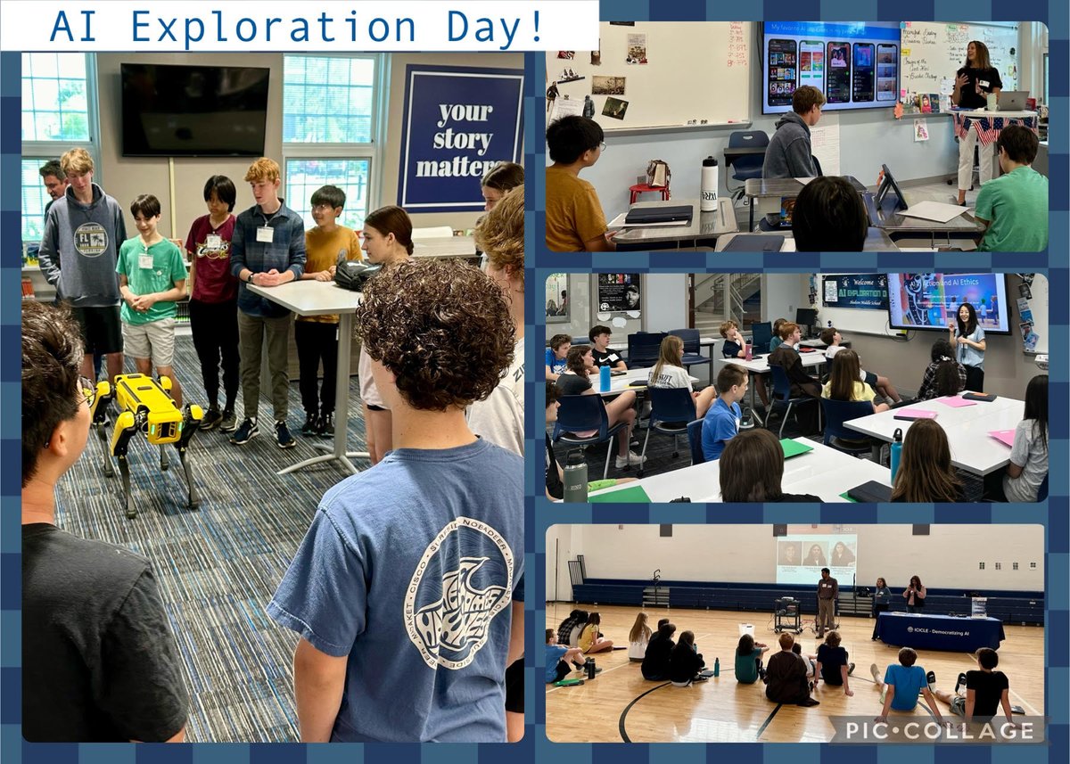 It's AI Exploration Day at HMS! Thanks to our AMAZING experts and mentors for engaging our students in learning! @icicleai @MktgAi @cwru @uakron @hudsonohschools