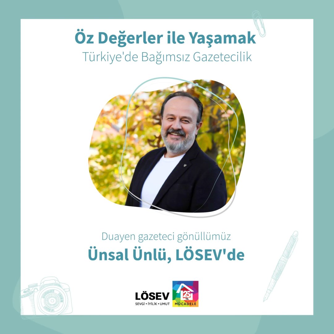 Hafta sonu seminerlerimiz, birbirinden kıymetli isimleri ağırlıyor. Yarın; duayen Gazeteci @unsalunlu ile bir aradayız. 42 yıldır mikrofon başında olan Sn. Ünlü ile LÖSEV buluşmasında; Öz Değerler ile Yaşamak, Türkiye'de Bağımsız Gazetecilik üzerine söyleşi gerçekleştireceğiz.