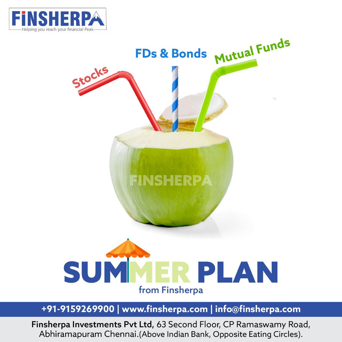 This summer, make smart financial moves with Finsherpa! Whether it's saving for that dream vacation or investing for the future, let Finsherpa be your guide.