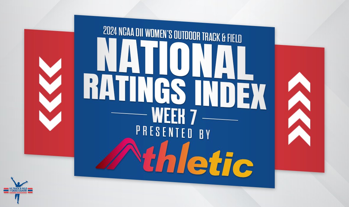 Here is the newest edition of the 2024 @NCAADII Women's Outdoor Track & Field National Rating Index, which is presented by @AthleticdotNet! Business has officially picked up, as the postseason continues to build steam as the calendar flips to May. ustfccca.org/2024/05/featur…