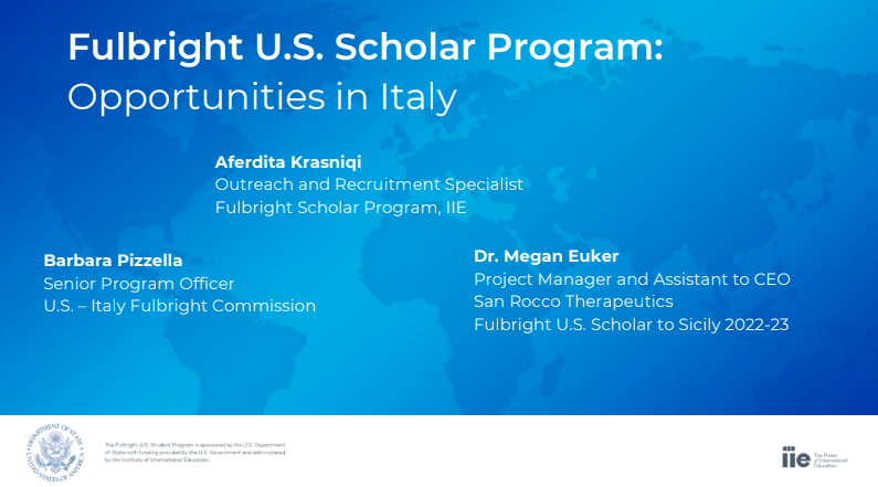 #fulbright opportunities for #scholars to #Italy Join our #webinar on May, 7 at 1pm EST apply.iie.org/portal/scholar… Contact: bpizzella @ fulbright.it