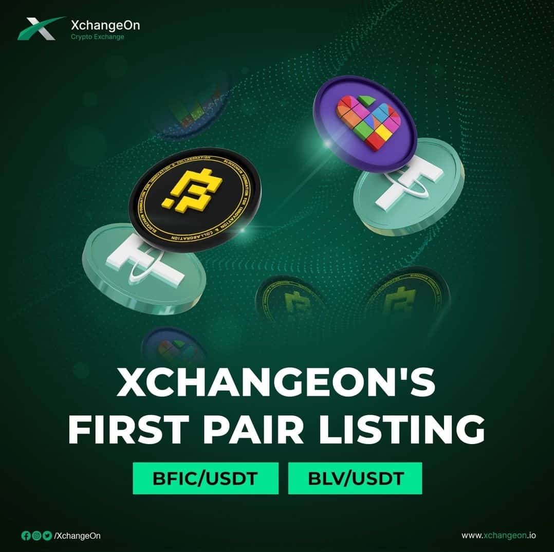 📣 Exciting news! 
Xchangeon introduces its first pairings: BFIC/USDT and BLV/USDT

 Stay tuned  💹💼 
xchangeon.io

#Xchangeon #TradingAlert #BFIC #BLV #CryptoCommunity #CryptoMarket #TradingTips