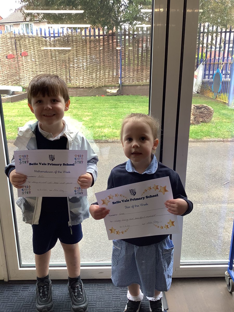 Nursery Star and Mathematician of the week! Well done Superstars! ☺️@BelleValeSchool