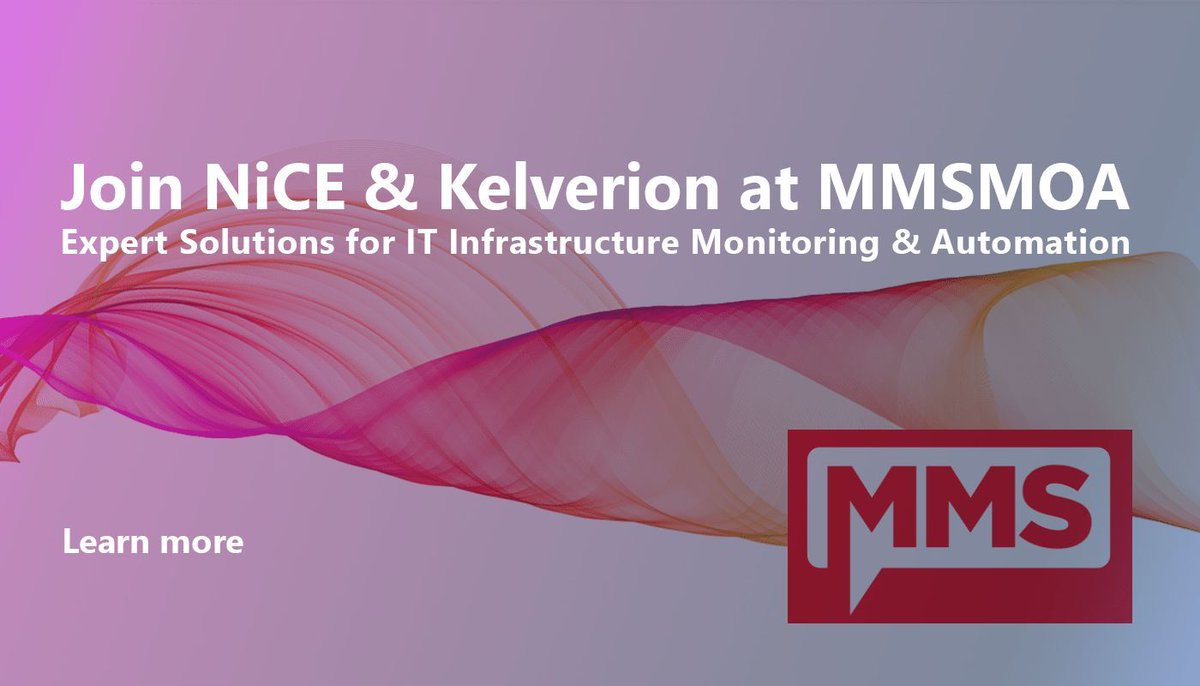 🚀 Dive into the future of #IT #infrastructure #monitoring with NiCE and Kelverion at #MMSMOA 2024! Save the date and be part of the revolution! #MMSMOA2024 #ITMonitoring buff.ly/3VKK7RD