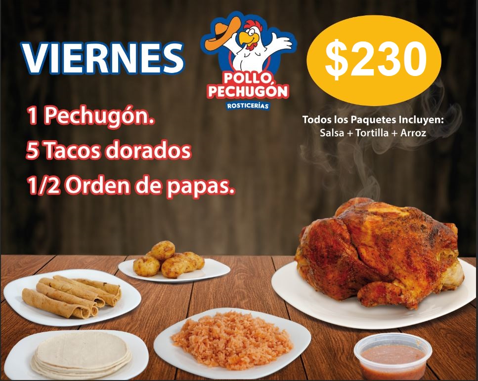 ☆EN COZUMEL EL PECHUGÓN TAN GRANDE COMO SU SABOR☆

☆ Para tu comodidad trabajamos de 8 am a 8 pm los 365 días del año☆ en la 11 avenida con 65☆

💛 TODOS LOS DÍAS TENEMOS UN PAQUETE DIFERENTE PARA DISFRUTES CON TU FAMILIA 💛

#LaEraDigital #Pechugon #QRoo #MantenteInformado