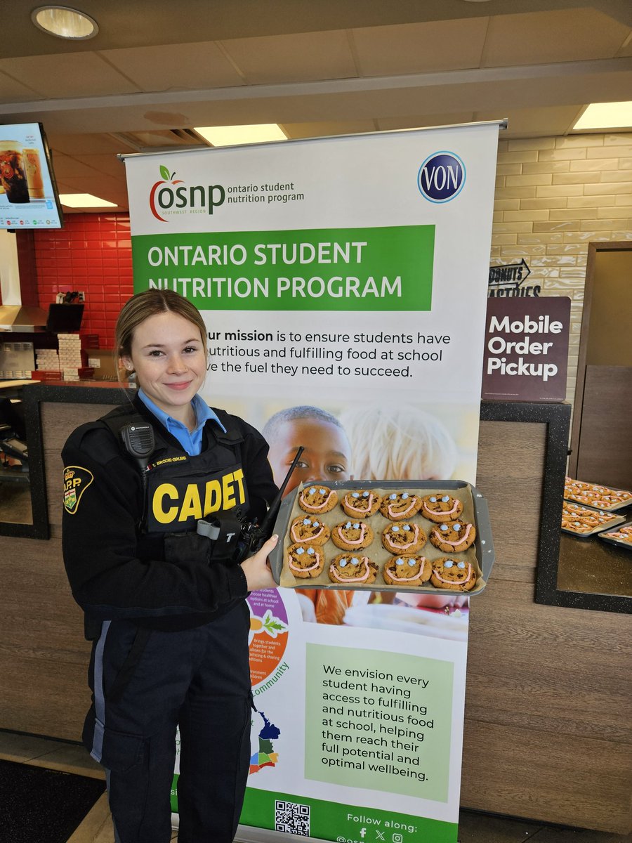 #ElginOPP is making smiles again! This time at the Alymer @TimHortons on Talbot Line. Come in and pick up a #SmileCookie or two... dozen, to support @OSNPsouthwest, who help provide nutrious food to our local students! ^bp
