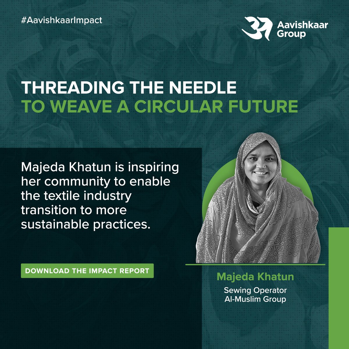 Intellecap's circularity initiative @ApparelCircular is a partner to 'Project Oporaijita' This collab has made it possible for women like Majeda & others in the RMG sector to get empowered & understand circular practices Know more aavishkaargroup.com/impact-report/ #AavishkaarImpact