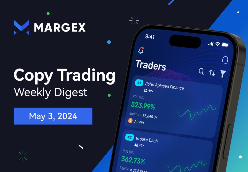 📣 Stay in the loop with our Copy Trading Weekly Digest, covering May 3, 2024! 🤑 Explore the trading prowess of exceptional traders and their strategies that yield remarkable returns. 😉 Ensure you don’t miss out! Access the digest here: margex.com/blog/copy-trad…