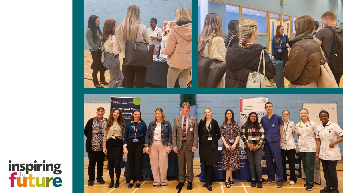 At our @NHSEngland healthcare careers fair at Cambridge Regional College, young people heard from a Radiologist, a Junior Doctor Compliance Officer and a Biomedical Scientist, to name just a few!