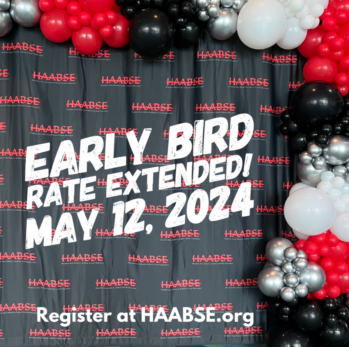 We hear you!! We hear you! The Early Bird rates are being extended! You now have until May 12th to register for the conference at the Early Bird rate! Don't walk...run to HAABSE.org! #HAABSEconnect 🏃🏾‍♀️💨