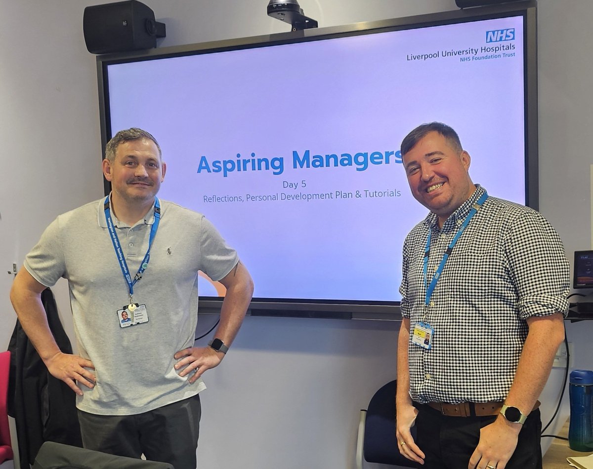 The band are back together!! Great to have @AnthonyMuldown1 support our Aspiring Managers & Coaching Programmes today! Also a good example of collaboration and shared practice between #NHS Trusts! Over 2 years since we last worked together but the rapport came back straight away!