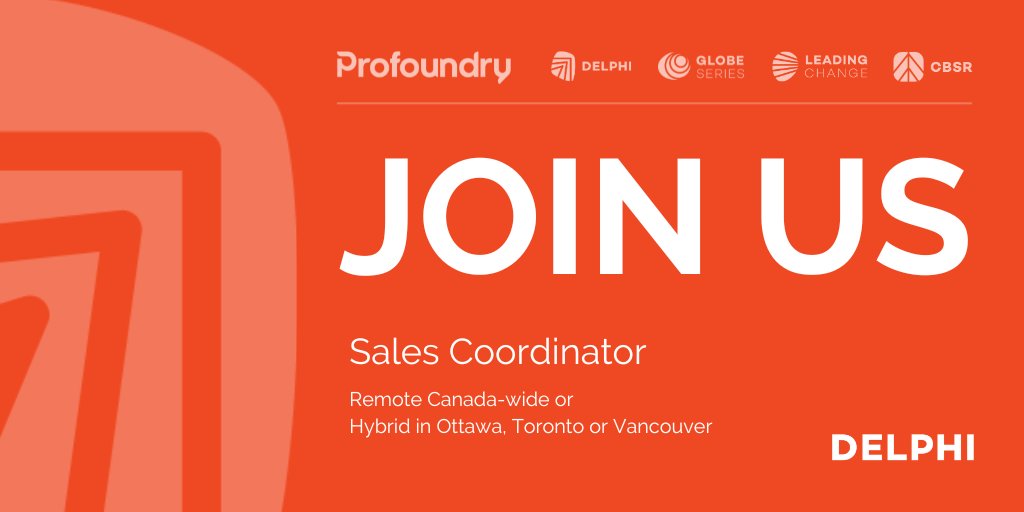 #GreenJob Alert! @Delphi_Group is hiring a Sales Coordinator! Join our team to collaborate on building a better future. Learn more & apply before May 13th: profoundry.bamboohr.com/careers/25