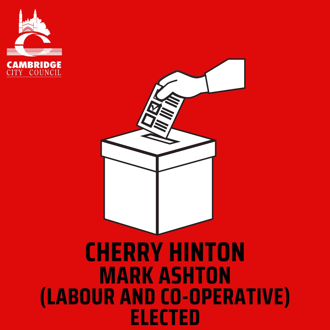 Mark Ashton (Labour) wins in Cherry Hinton.