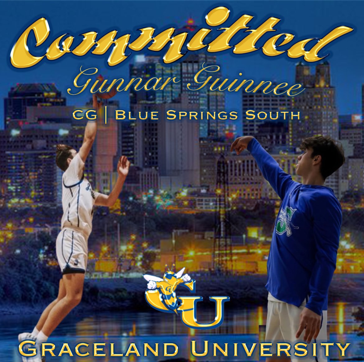 Gunnar Guinnee (@gunnarguinnee3) on Twitter photo #AGTG 100% committed thank you <a href="/GracelandU_MBB/">Graceland Men's Basketball</a> for this opportunity. I’m excited to get to work!! <a href="/toddlorensen/">Todd Lorensen</a> <a href="/BSSouthJagHoops/">Blue Springs South Boys Basketball</a> <a href="/KCKINGSELITE/">Coach Cole Silsby</a> #AGTG 100% committed thank you <a href="/GracelandU_MBB/">Graceland Men's Basketball</a> for this opportunity. I’m excited to get to work!! <a href="/toddlorensen/">Todd Lorensen</a> <a href="/BSSouthJagHoops/">Blue Springs South Boys Basketball</a> <a href="/KCKINGSELITE/">Coach Cole Silsby</a>