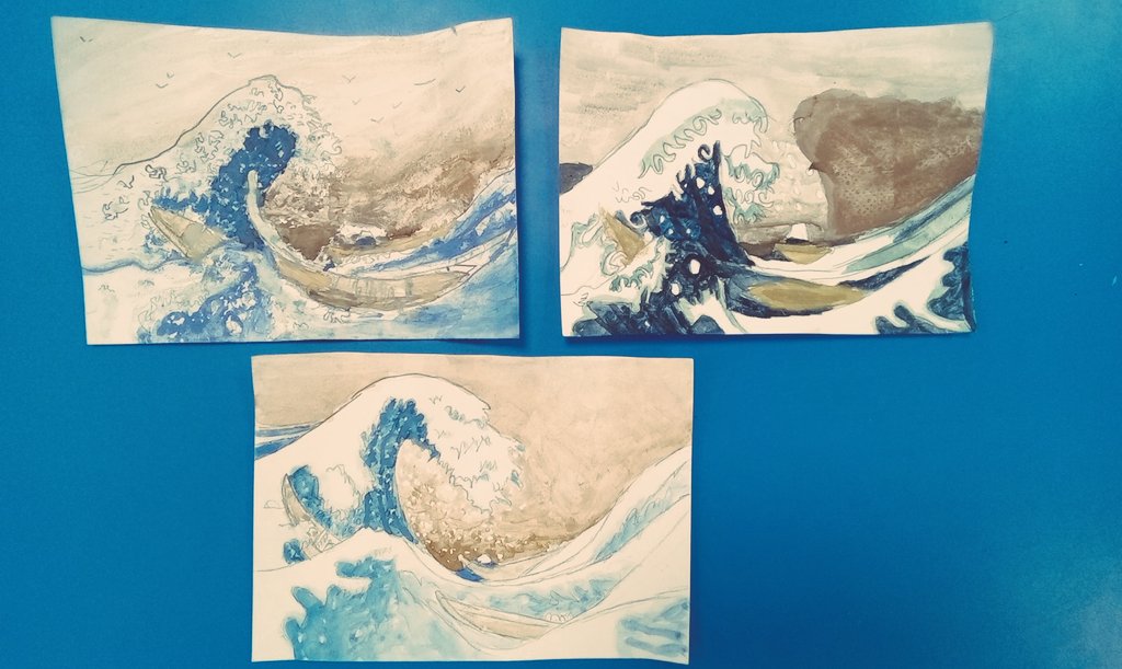 Take a look at some of our amazing Year 5 interpretations of 'The Great Wave' by Hokusai.
#primaryart #thegreatwave #hokusai