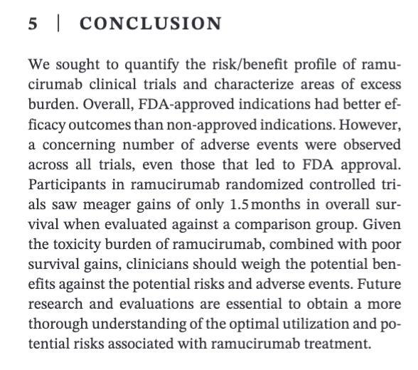 What does it say about the US cancer system that a drug that only improves survival 1.5 months in 3 tumor types can be given to 10,000 research participants, in many cases, based on a lark The conclusion is....