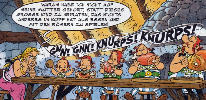 Am #Vatertag bzw. Männertag wird gerauft, getrunken und gegessen. Seit 50 v.Chr. hat sich nichts geändert. Latürnich! #Asterix