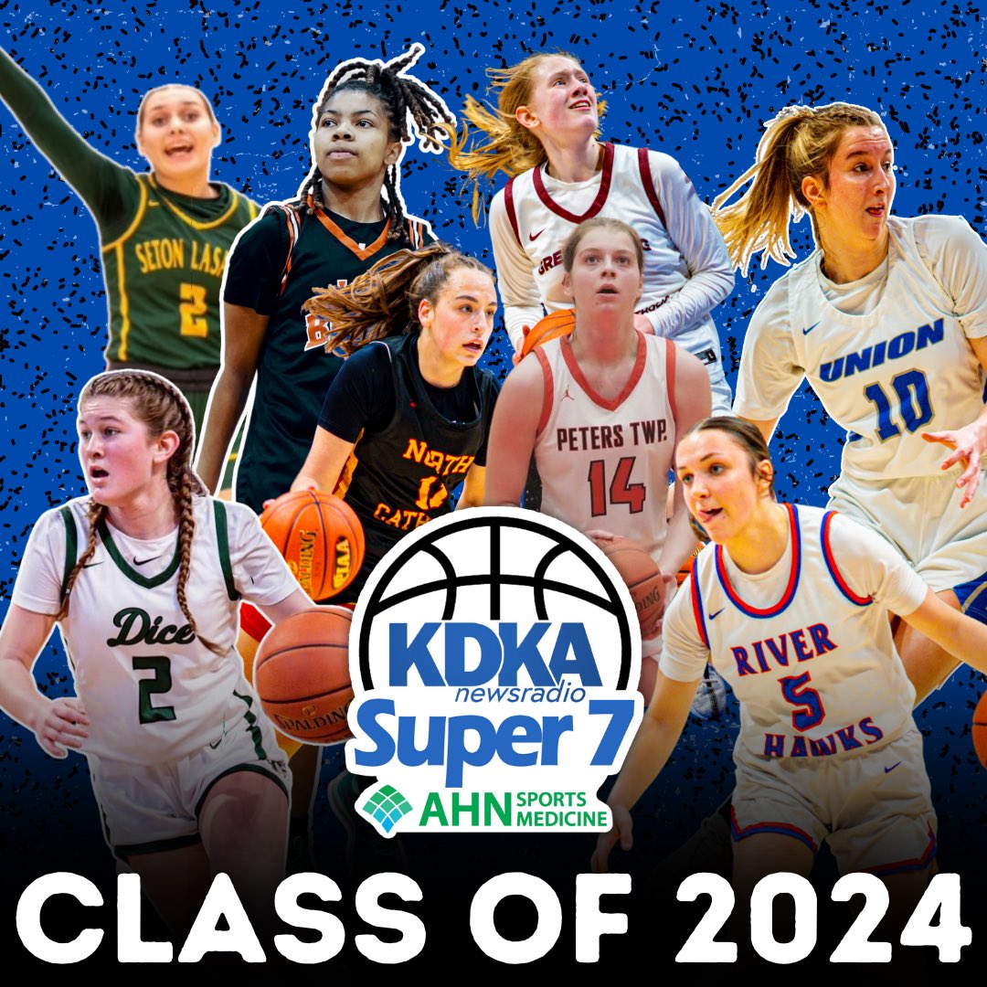 Introducing the Class of 2024 #KDKASuper7 Girls 🏀🏆 - Natalie Wetzel, Peters Twp. - Emma Paul, Armstrong - Alayna Rocco, North Catholic - Mallory Daly, SLS - Erica Gribble, GCC - Iyanna Wade, Clairton - Kelly Cleaver, Union - Bailey White, Allderdice #KDKAHoops #GoNextLevel