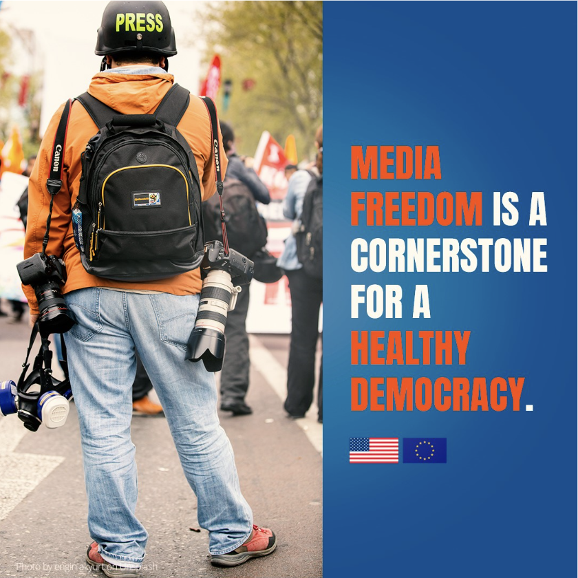#MediaFreedom is a cornerstone for healthy democracy by providing a public good – reliable information for citizens. An independent press helps us understand the forces that are shape our lives and allows us to engage meaningfully in our communities. useu.usmission.gov/a-transatlanti…