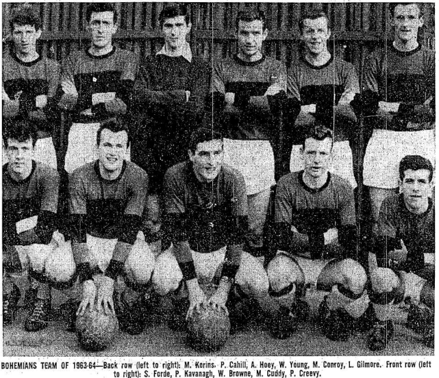 Bohemians Dublin football side 1963-64 #Ireland @bfcdublin Irish newspaper archives.