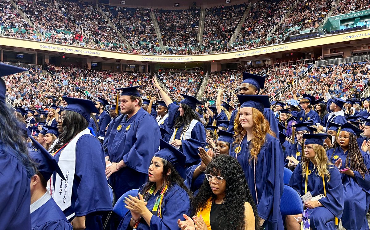 “Now more than ever, our society needs you,' @UNCGChancellor tells the Class of 2024. 

“Our society needs a generation of new leaders, new ideas to heal this fractured world.”

#UNCGGrad