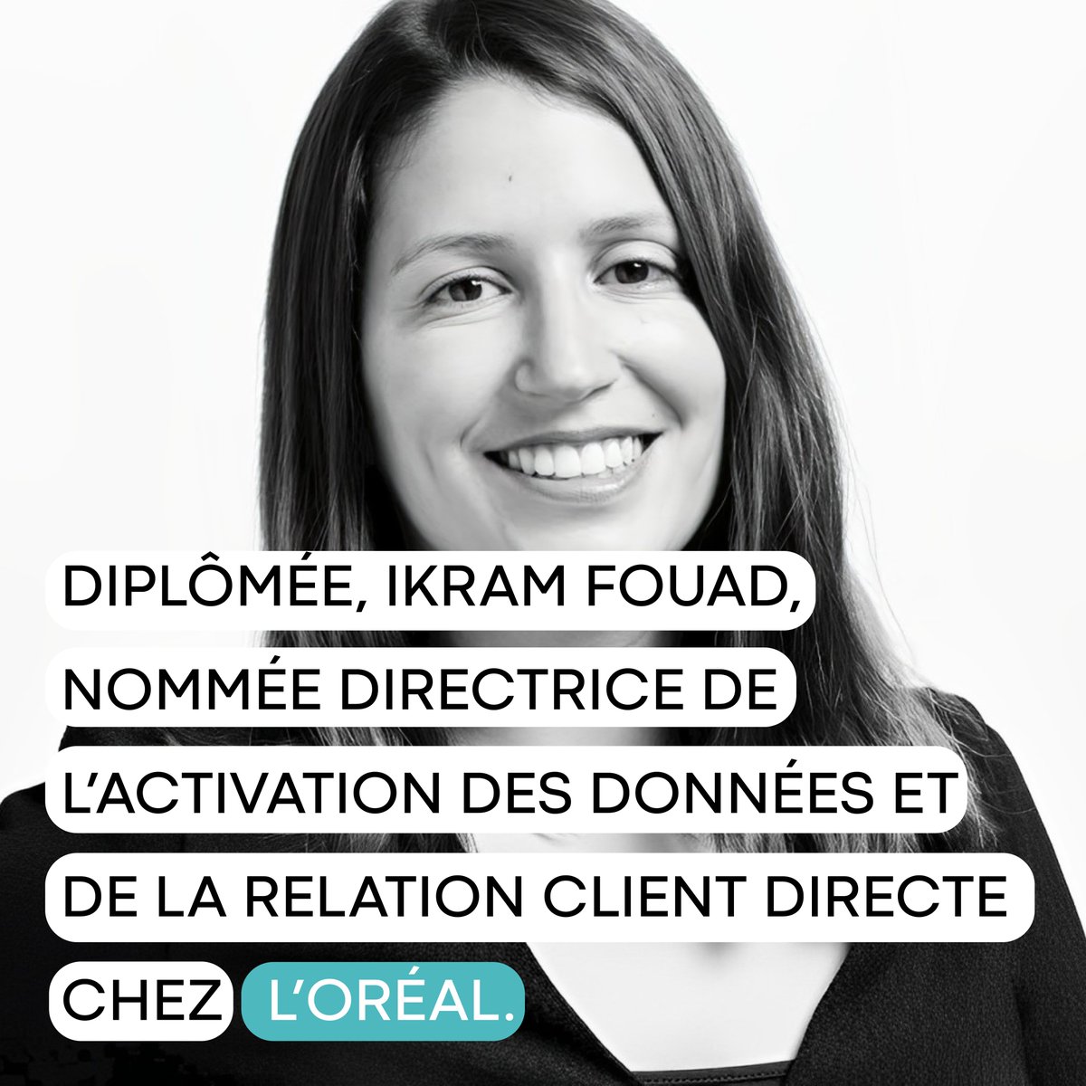 #Nomination
🎓Nous sommes ravis de partager la #nomination de Ikram Fouad, #diplômée de @KedgeBS nommée au poste de Data Activation & Direct to Consumer Director chez @lorealfrance ✨

kedgebs-alumni.com/fr/news/ikram-…