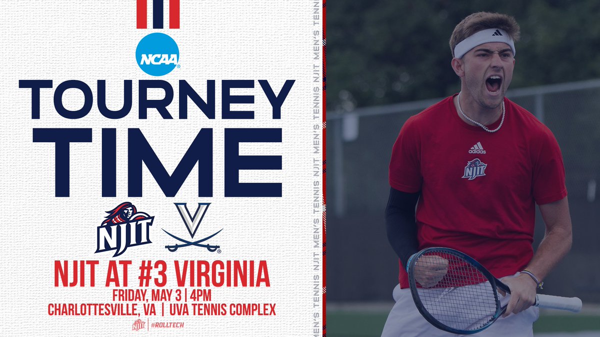 Best of Luck to @njitmenstennis in this afternoon's NCAA Tournament matchup at #3 Virginia!