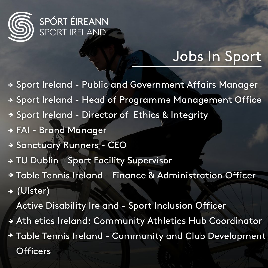 💡 Job Opportunities 💡 Lots of #JobsInSport LIVE on the Sport Ireland website! Visit sportireland.ie/jobs-in-sport for more information! #jobfairy