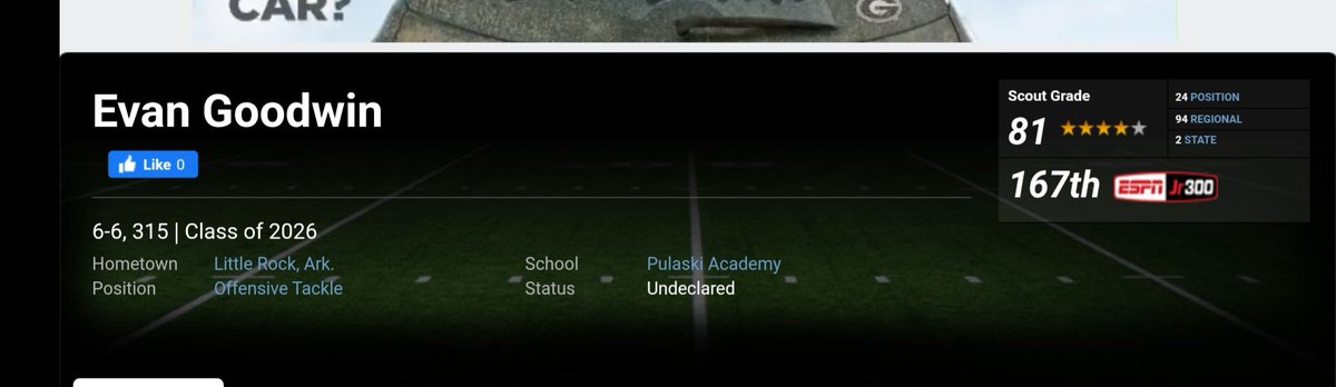 I am blown away and grateful to be ranked a 4⭐️ and part of the @espn 300 list. Its a great day to be a Bruin!!! Lets work! @PABruinFootball #PABruins #PABruinFootball #OLine