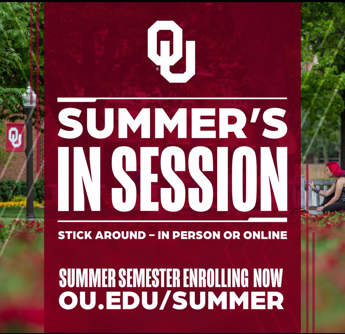 Get closer to finishing your degree by taking classes this summer! 📚☀️ Visit ➡️ ou.edu/summer