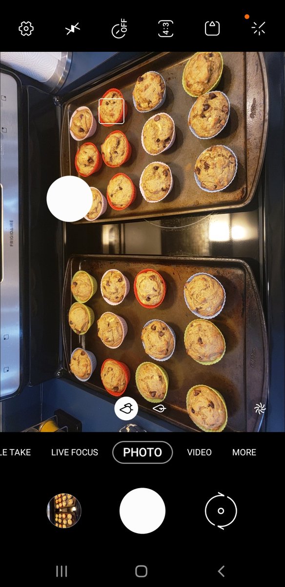 My camera found a face in one of my muffins