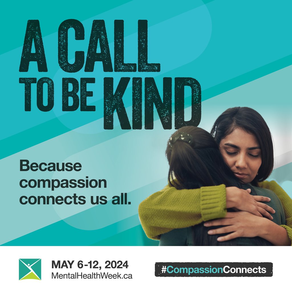 This year’s #MentalHealthWeek is all about compassion. Join the Canadian Mental Health Association Kelowna in a conversation about how #CompassionConnects us all. Visit mentalhealthweek.ca to download the toolkit in preparation of #MHW2024.