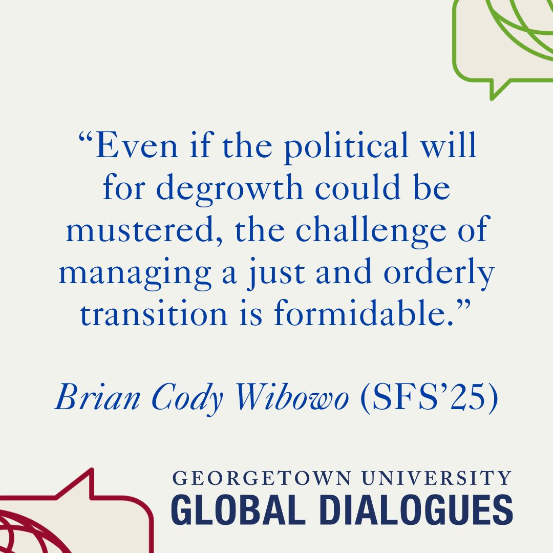 Student reflections on the #GUGlobalDialogues

In this series, students respond to @koheisaito0131 and his notion of degrowth as an imperative in the age of the polycrisis.

Full essays buff.ly/48VYllo