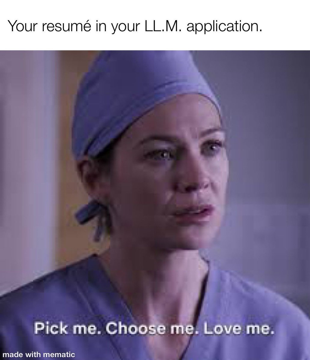 How do you make your CV the main character in your LL.M. application? We have a recommendations that might help… 👀  #LLMGuide #LawSchool #LegalStudies #LLMPrograms #LawSchoolMemes #GreysAnatomyMemes #GreysAnatomy

buff.ly/3QrXtP3