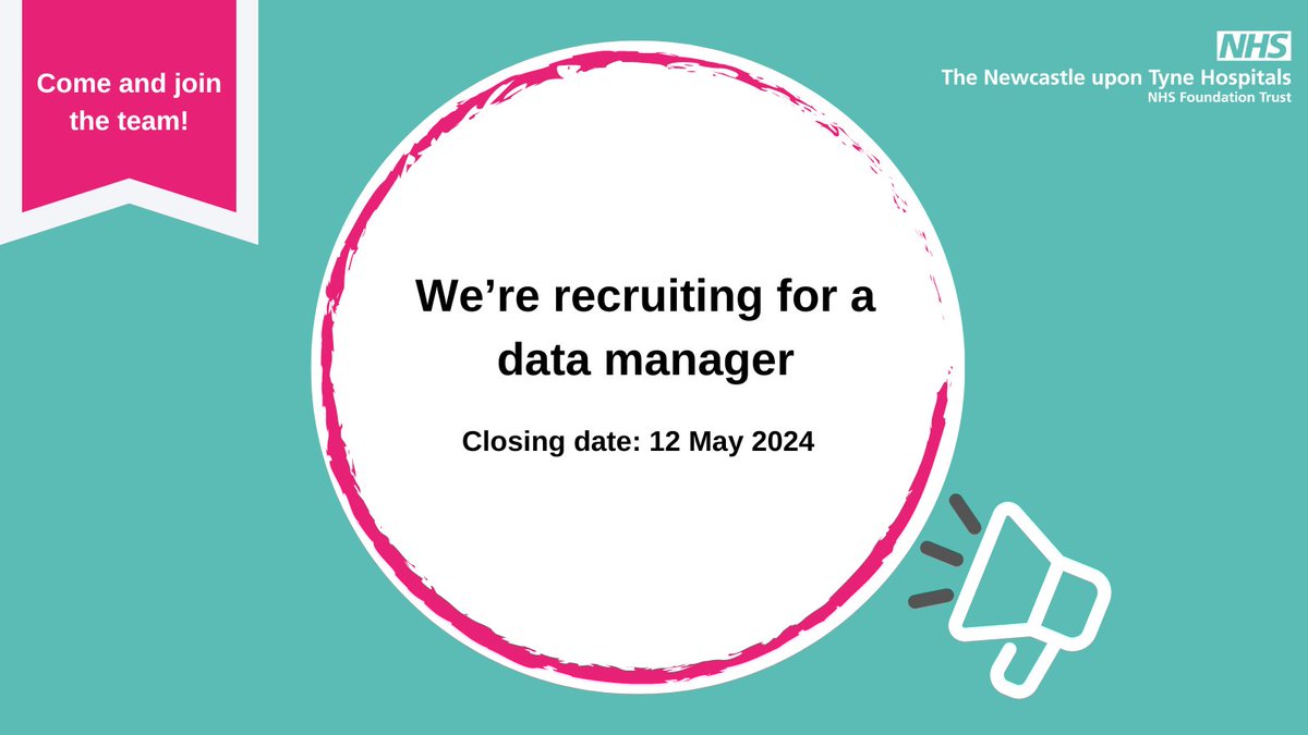 The @PRCNewcastle is looking for a data manager to join their fab team. The successful candidate will be responsible for data management across multiple studies, acting as a point of contact for data queries. Find out more ➡️ bit.ly/4bmHr13