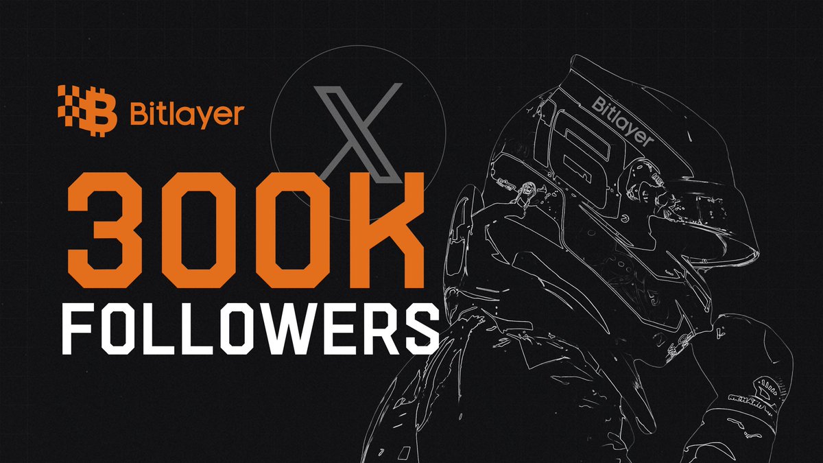 🎉 Celebrating 300K followers with Bitlayer lucky helmet giveaway! 🎁 To enter: 1️⃣ Follow + RT 2️⃣ Tag 3 friends 3️⃣ Comment with your ETH address 1 lucky winner will be randomly chosen on May 5th. Good luck! 🍀