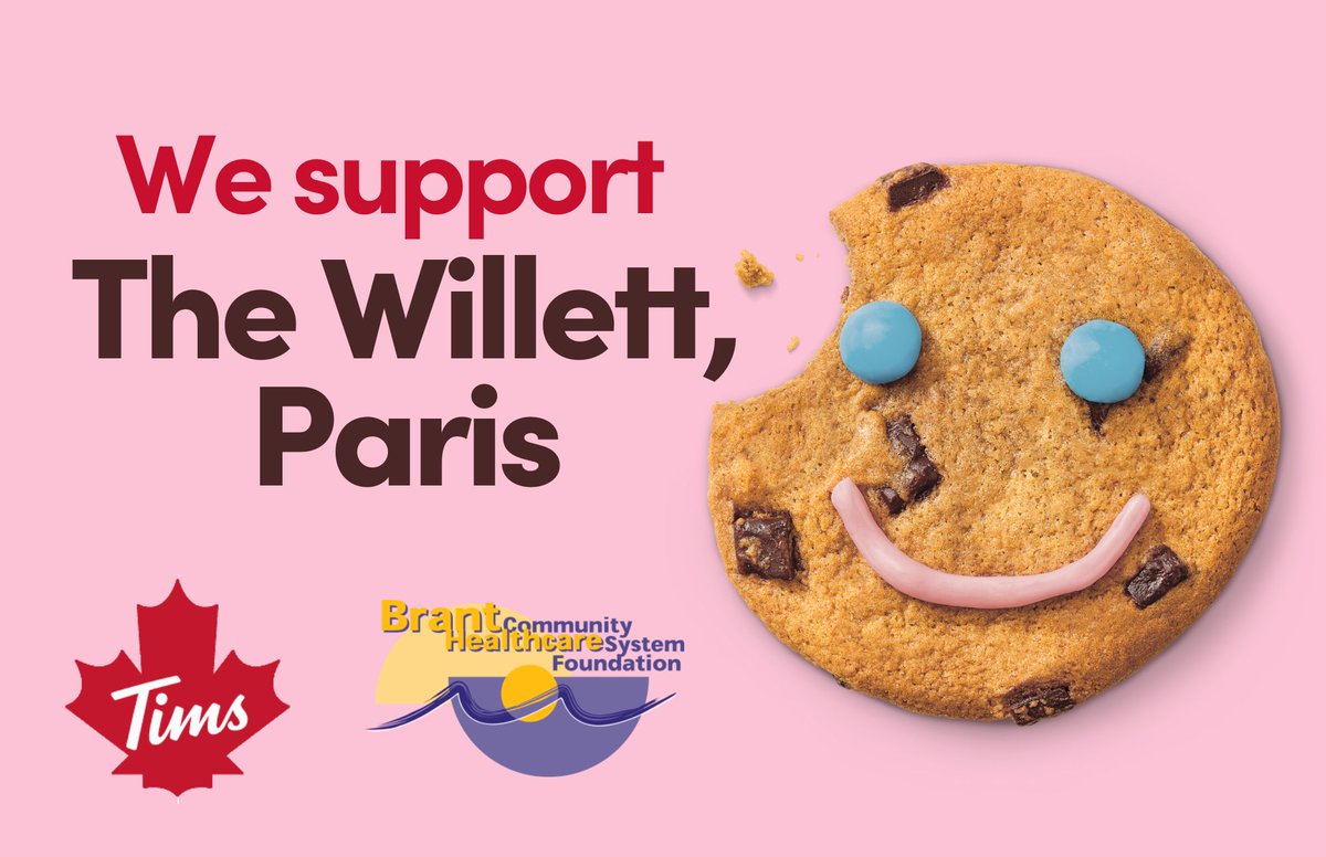 Have you got a #SmileCookie yet?

Until Sunday May 5, visit @timhortonsparis and buy a Smile Cookie, 100% of the proceeds support the @bchsys at the Willett, Paris!

#SmileCookie #BrantCounty #ParisON