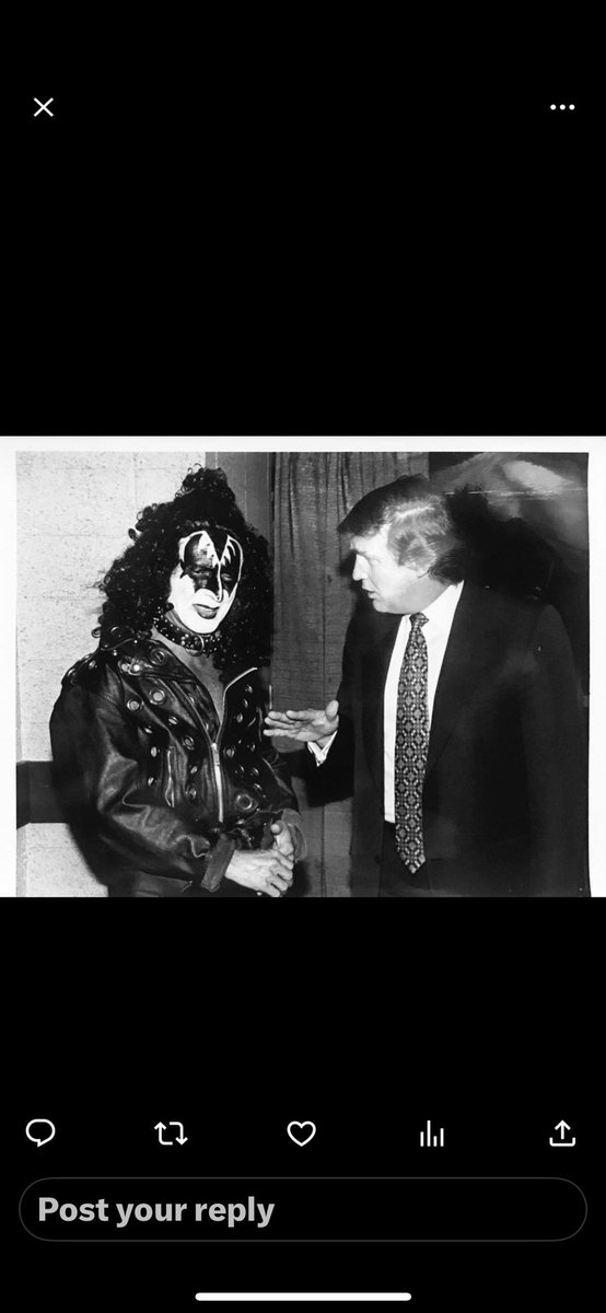 @simonateba When will they bring up drugs and rock n roll? Trump was a KISS fan years ago!