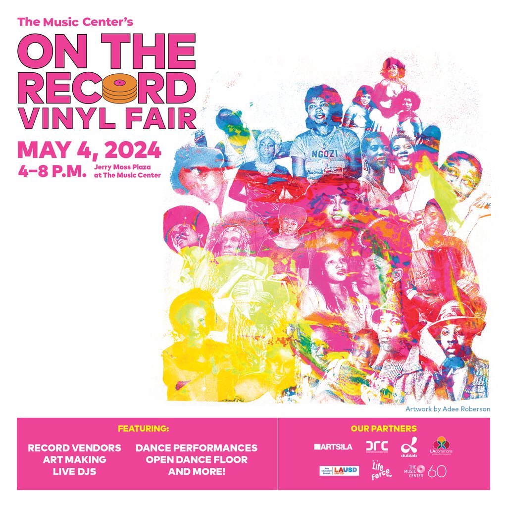 On The Record Vinyl Fair is BACK this weekend! Curated by dublab & beat swap meet⁠ ⁠ Vendors, DJ sets, artmaking, dance cyphers & more! Free and family friendly!⁠ 4p- 8p! 📍135 N. Grand Ave. in DTLA⁠ at the Jerry Moss Plaza⁠ RSVP: musiccenter.org/ontherecord⁠ ⁠ ⁠