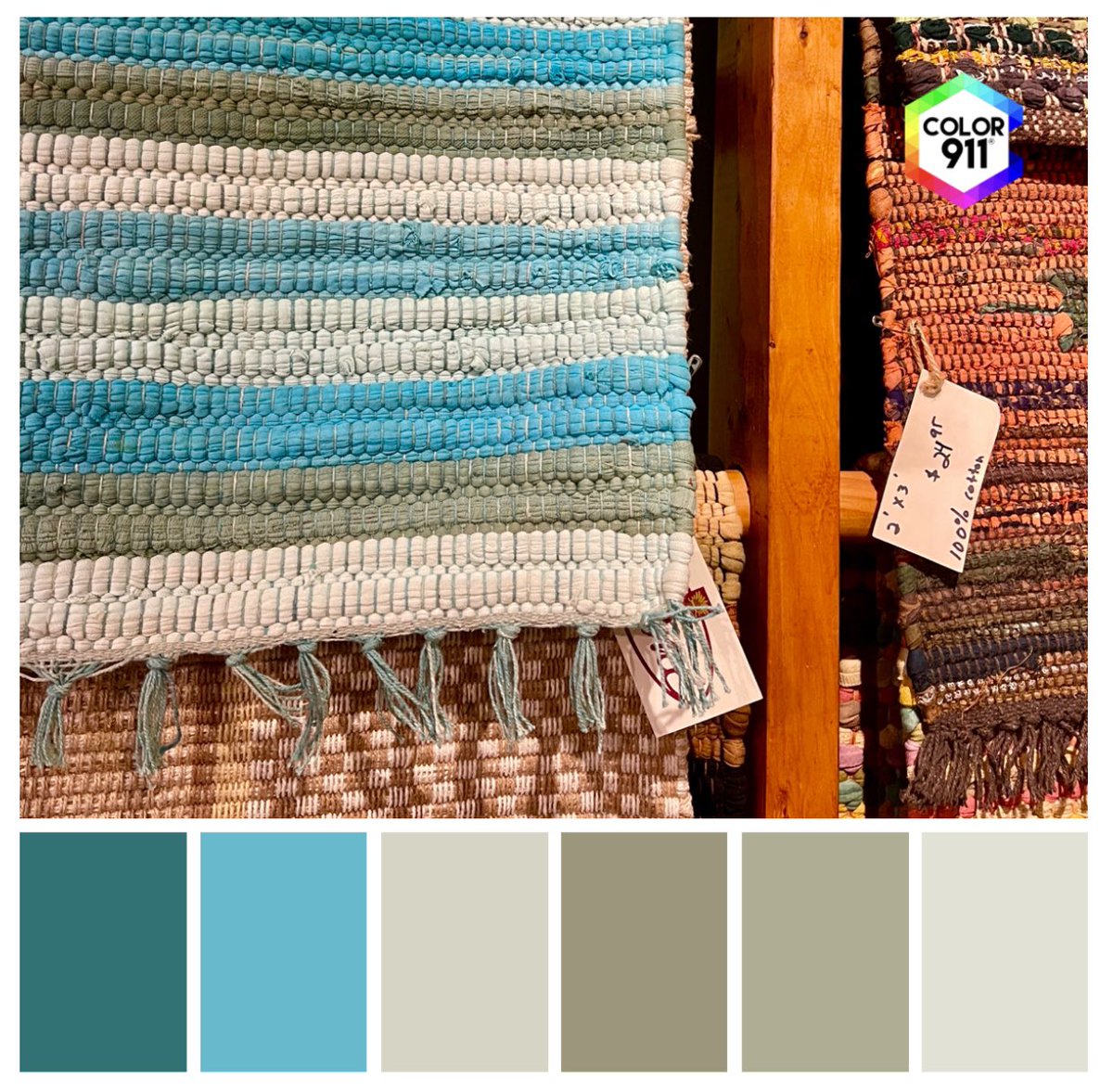 When you’re looking for a rug with a specific #color in it, capture the #colors of what you find. So easy, I think you’ll love it! #Decorating your home just got much easier! Try it out: Color911.com #homedesign #homedecor #diy #diydecor @HouseBeautiful @goodhousemag
