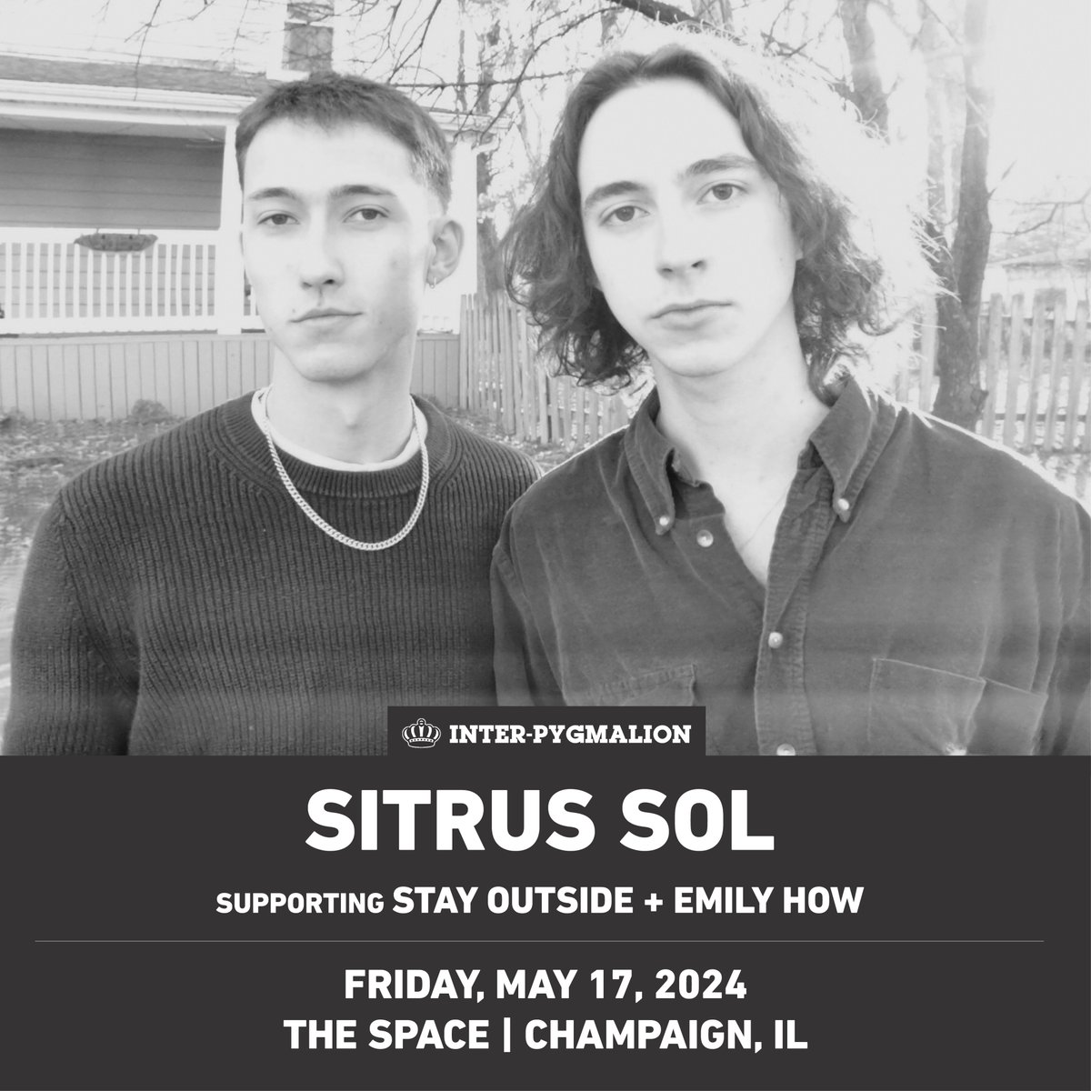 Just added: Dream pop duo Sitrus Sol☀️ Don't miss this bill in just two weeks at the Space headlined by @stayoutsideband ! 🎟️ eventbrite.com/e/stay-outside…