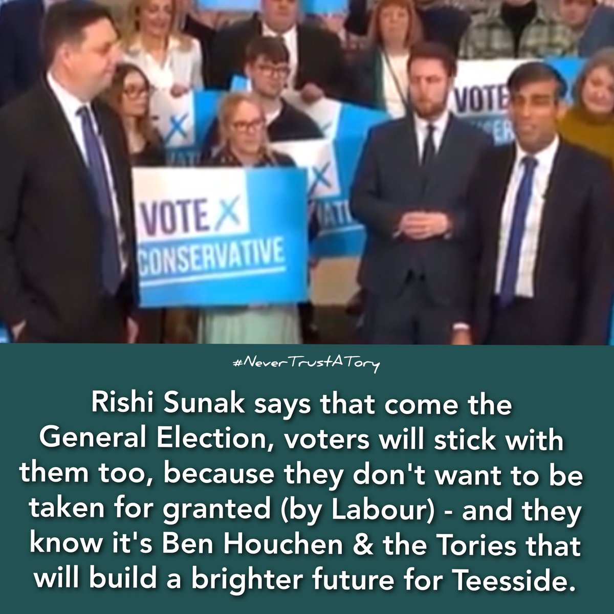 🚨 People of #TeesValley - just remember what a corrupt little crook @RishiSunak is. He's just trying to soften up @BenHouchen because he see's what a money making opportunity #Teesworks is. #NeverTrustSunak #SunakOut556 #GeneralElectionNow #ToryScams #ToriesCorruptToTheCore