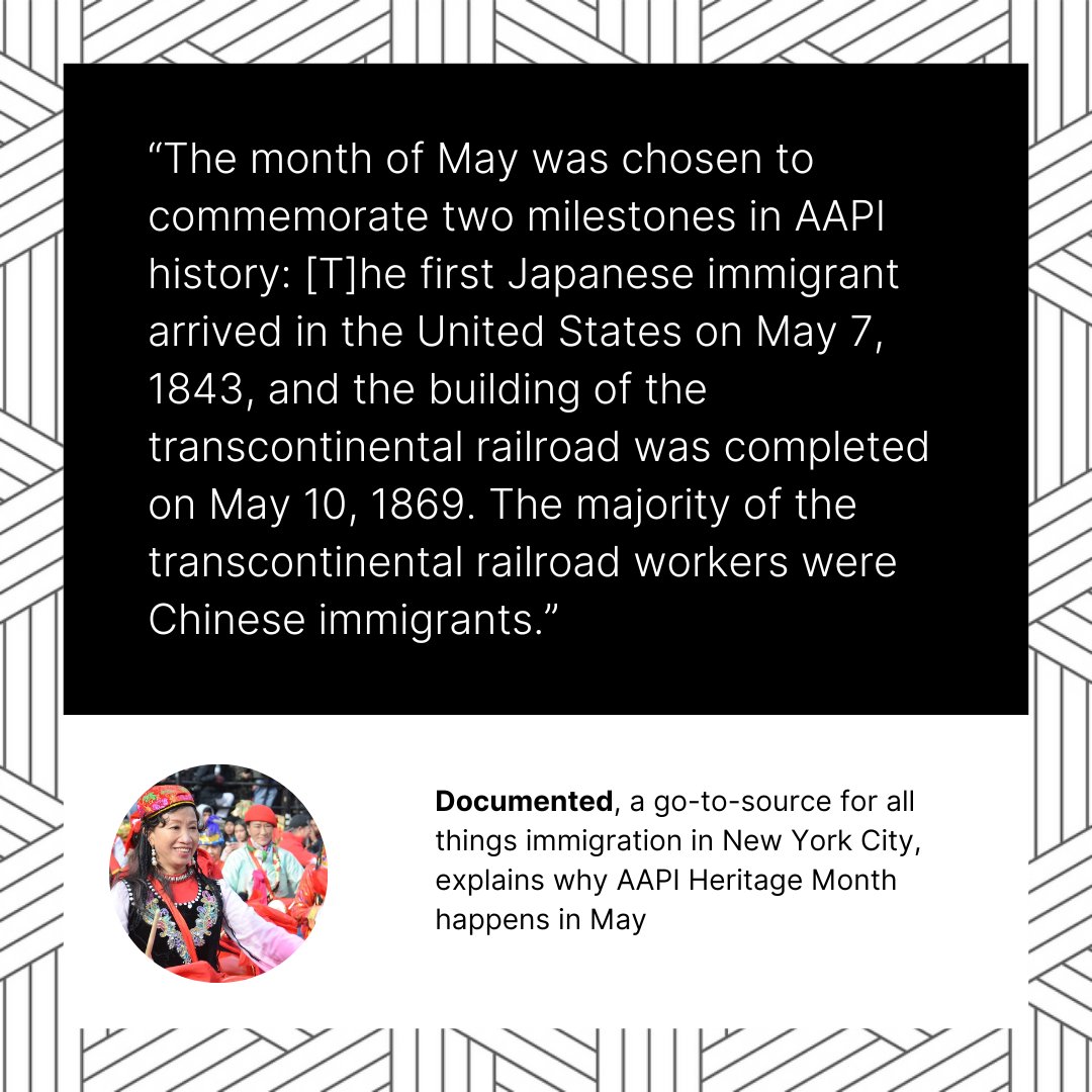This #AAPIHeritageMonth, we'll be uplifting stories from our network of BIPOC news and information organizations that highlight the diverse Asian American and Pacific Islander community. But first, let's learn about the history behind the month from our partner, @Documentedny
