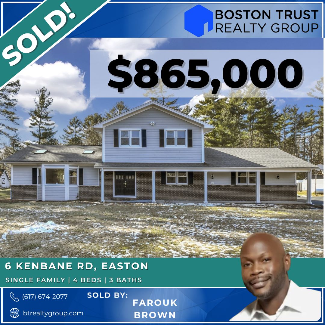 🚨SOLD🚨6 Kenbane Rd, located in #Easton. Single family, 4 beds & 3 baths! SALE price $865,000. Sold by Farouk Brown
*
*
#Easton #BostonRealEstate #massachusetts #realestateinvesting #realtorlife #realestate #realestateagent #realestatebroker #investment #residentialrealestate